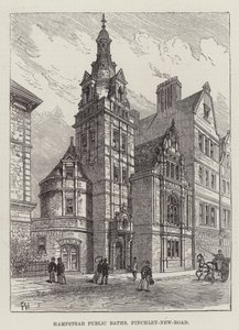 Hampstead Public Baths, Finchley-New-Road af Frank Watkins