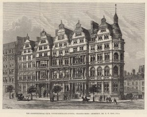 The Constitutional Club, Northumberland Avenue (gravering) af Frank Watkins