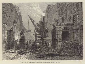 The Last of Temple Bar, skitseret lørdag den 12. januar 1878 af Frank Watkins