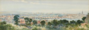 Berwick on Tweed (akvarel) af Frank Watson Wood