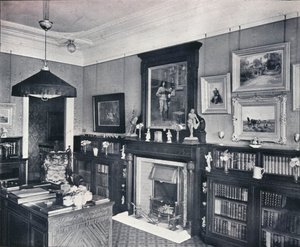 Kaptajn Harveys bibliotek, Hampstead, c1903 af Frank William Brookman