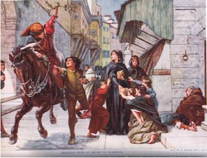 Bringing News of Relief to Florence, illustration fra "Hutchinson