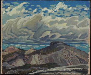 oktober, Cranberry Hills, 1943 (olie på krydsfinerpanel)