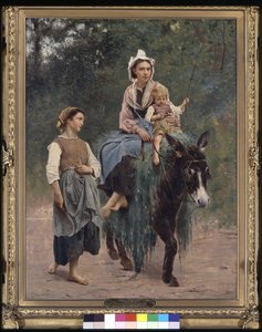 Italiensk bondefamilie, ukendt dato (olie på lærred)
