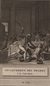 Opstand af de sorte slaver i Jamaica i 1760, 1800. af François Anne David