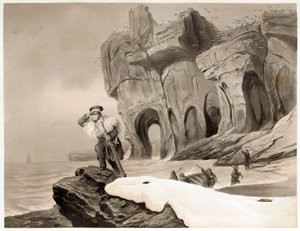 Bear Island fra Rejser i Skandinavien, Lapland, Spitsbergen og Færøerne, pub. 1852. af François Auguste Biard