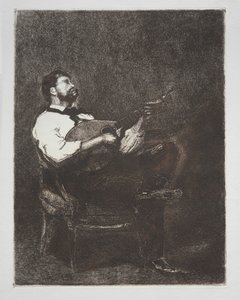 Guitarspiller, 1861. af François Bonvin
