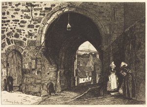 Porte de St Malo i Dinan af François Bonvin