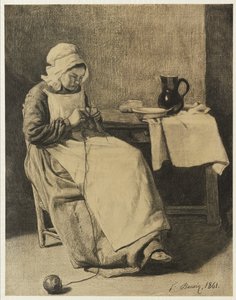Tjenerstrikning, 1861 af François Bonvin