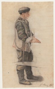 Bårebæreren (Studie for "The Fallen Roofer") af François Bonvin