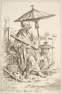 En anden kinesisk musiker, 1738-45. af François Boucher