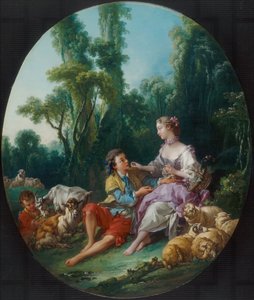 Tænker de på druen Pensent-ils au raisin, 1747. af François Boucher