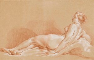 Boucher - Ung kvinde ligger ned af François Boucher