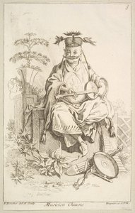kinesisk musiker, 1738-45. af François Boucher