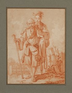 Kinesisk par i et landskab af François Boucher