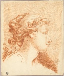Pigehoved i profil til højre af François Boucher