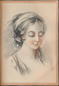 Hoved af en pige, c1746 af François Boucher