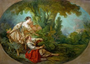 Lappeau, sagde. Lappeau, dit loiseau fanget i nettene Lokkefuglen, også kaldet The bird cau af François Boucher