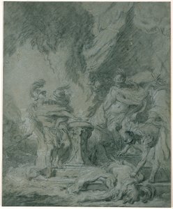Mucius Scaevola stak hånden i ilden af François Boucher