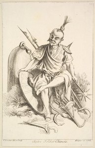 Anden kinesisk soldat, 1738-45. af François Boucher