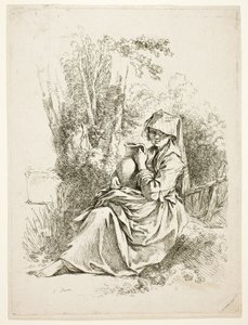 Bondekvinde med en kande af François Boucher