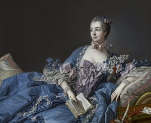 Portræt af Marquise de Pompadour 1721-1764, ca 1758 af François Boucher