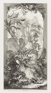 Rocaille [Rokokodesign] i Nouveaux Morceaux pour des paravents [Nye koncepter for skærme]. af François Boucher