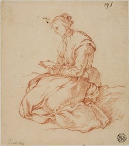 Siddende kvinde læser af François Boucher