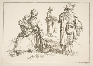 Skitseark, 1753. af François Boucher