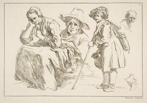 Skitseark, 1753. af François Boucher