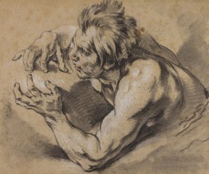 Studie af en Triton, 1748-53 af François Boucher