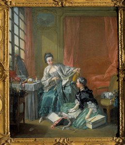 Modehandlermaleriet af Francois Boucher (1703-1770). 1746. Stockholm. Nationalmuseet af François Boucher