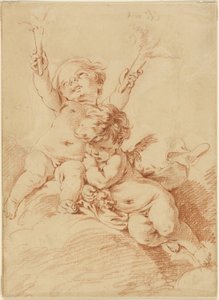 To Putti af François Boucher