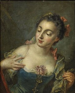 Ung dame til venstre af François Boucher