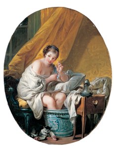 Ung kvinde tager et fodbad, 1766 af François Boucher