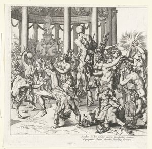 Triumf af Bacchus, venstre halvdel af François Chauveau (attributed to)