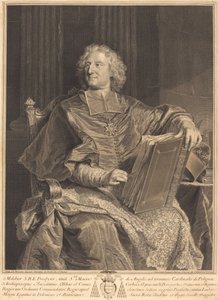 Kardinal af Polignac af François Chereau I after Hyacinthe Rigaud
