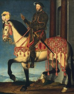Ridesportræt af Franz I, konge af Frankrig. Omkring 1540 af François Clouet