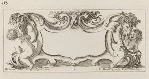 Cartouche af François Collignon after Stefano Della Bella