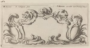 Cartouche af François Collignon after Stefano Della Bella