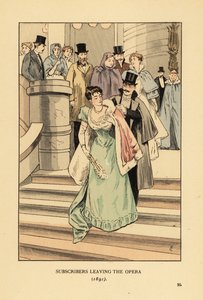 Abonnenter, der forlader operaen af François Courboin