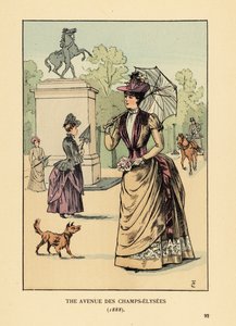 Avenue des Champs-Elysées i 1888 af François Courboin