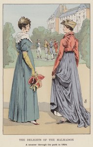 The Delights of the Malmaison, en slentretur gennem parken i 1804 af François Courboin