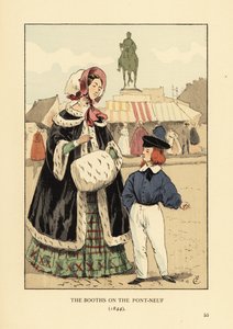 Boderne på Pont Neuf, Paris af François Courboin