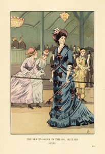 Skøjtebanen i Bal Bullier i 1876 af François Courboin