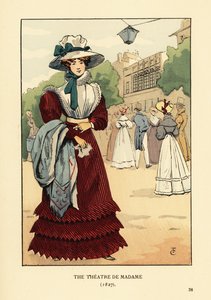 Kvinde udenfor Theatre du Gymnase, Paris af François Courboin