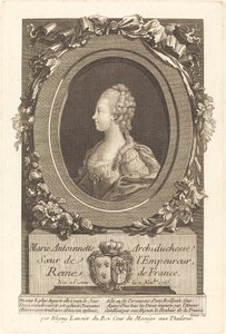 Marie Antoinette af François Hubert after Honore Thomas Bligny