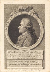 Nicolas Delaunay af François Huot after Augustin de Saint Aubin