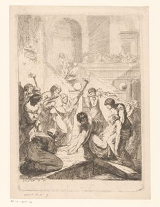Begravelse af de døde Seven Labours of Mercy (serietitel) Les sept oeuvres de miséricorde (serietitel) af François Hutin