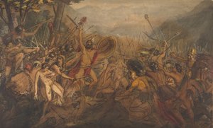 Slagscene, 1800-tallet. af François Joseph Heim